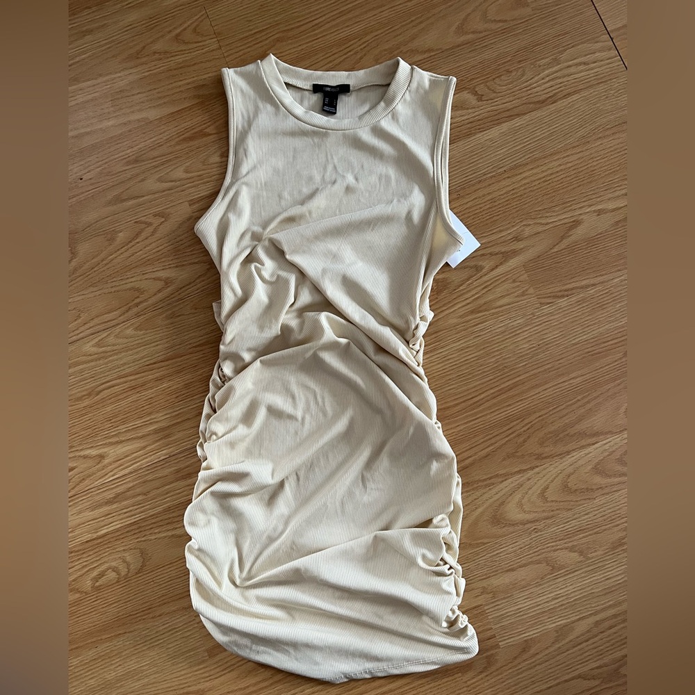 Forever 21 Cream Ribbed Top